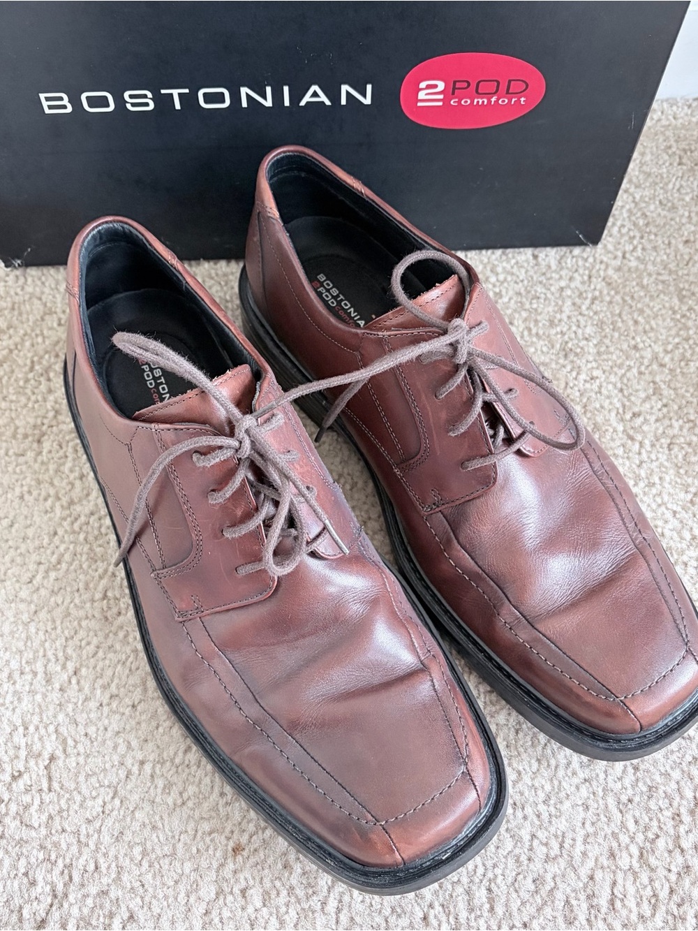 Bostonian Men's Brown Leather Lace-Up Oxfords